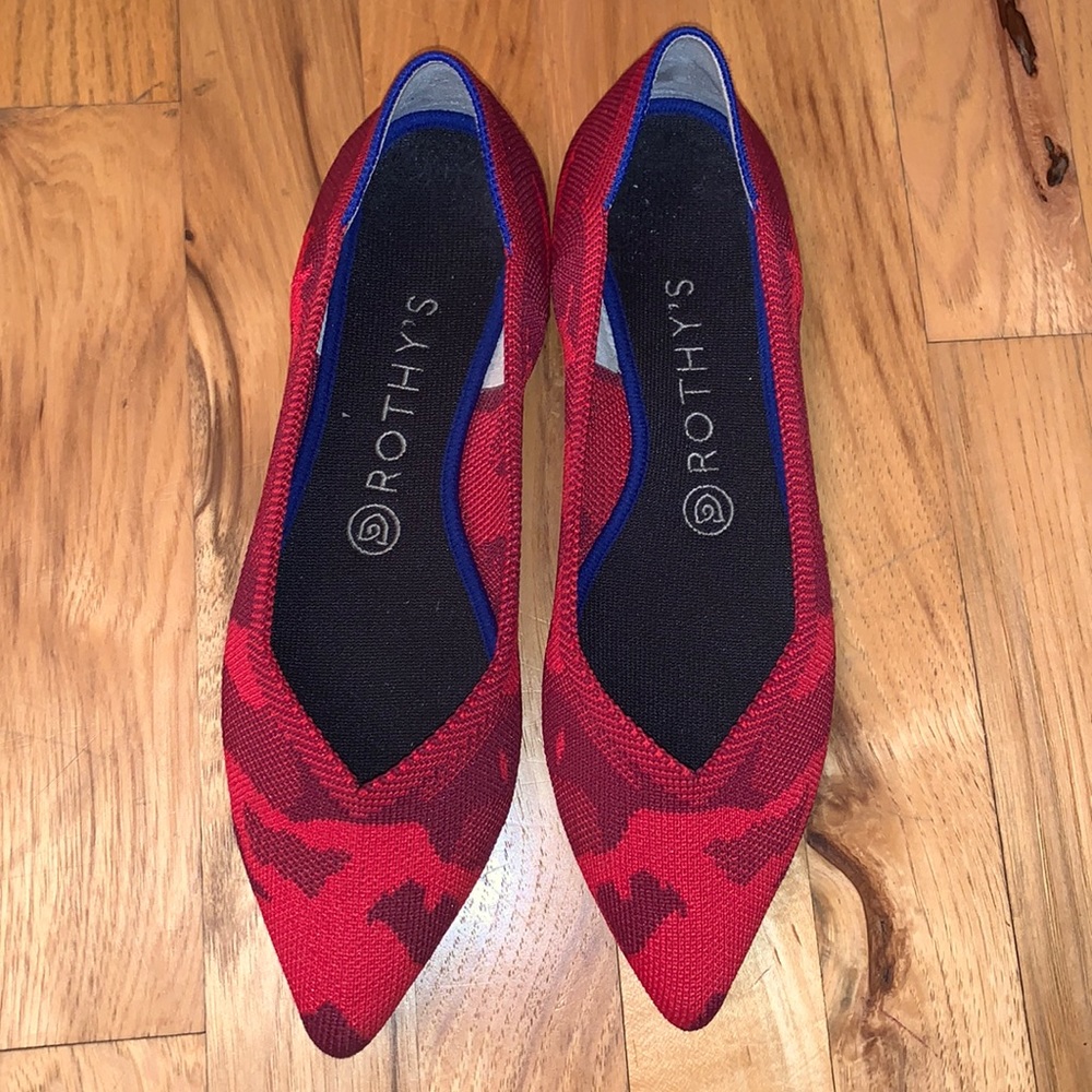 Rothy's Red Pointed-Toe Flats